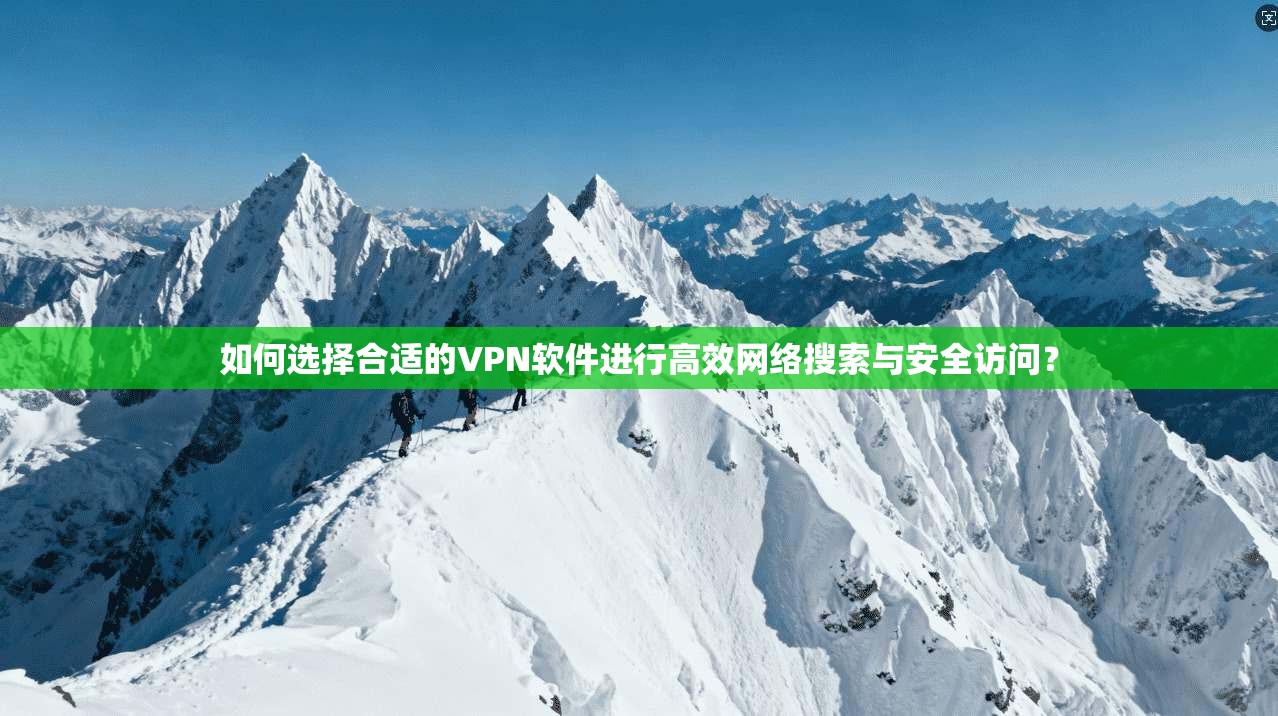 如何选择合适的VPN软件进行高效网络搜索与安全访问？